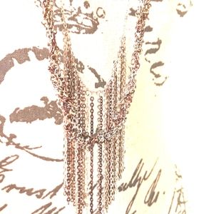 Silver, gold & copper multi strand necklace NWT